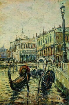 風景 Painting - ヴェネツィア 1890 アイザック レヴィタンの街並み